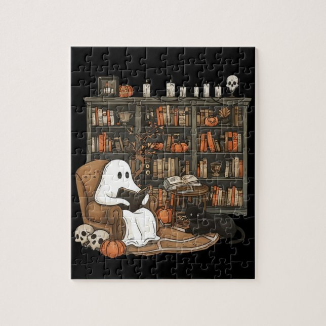 Retro-Geist liest Bücher, Bibliothekar-Geist (Vertikal)