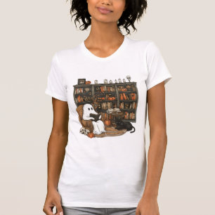 Retro-Geist liest Bücher, Bibliothekar-Geist T-Shirt