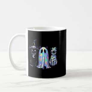 Retro-Geist schwarze Katze Hexe Y Halloween-Spinne Kaffeetasse