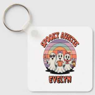 Retro Geist Spooky Tante Custom Halloween Schlüsselanhänger
