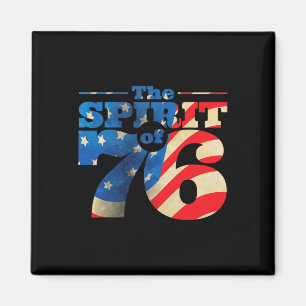 Retro Geist vom 76. 4. Juli Shirt Magnet