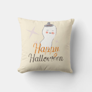 Retro-Geister-Doodle-Halloween-Design Kissen
