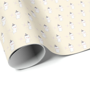 Retro-Geister-Doodle-Halloween-Muster Geschenkpapier
