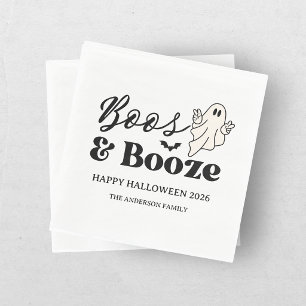 Retro Geister & Schnaps Grusel-Halloween Serviette