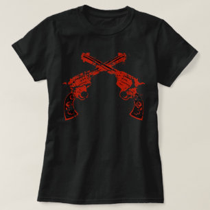 Retro gekreuzte Pistolen T-Shirt
