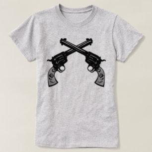 Retro gekreuzte Pistolen T-Shirt