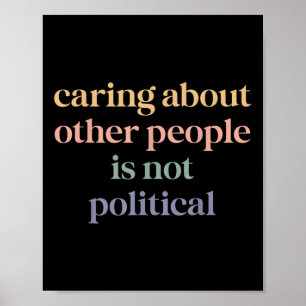 Retro Gekümmert über andere Menschen nicht politis Poster
