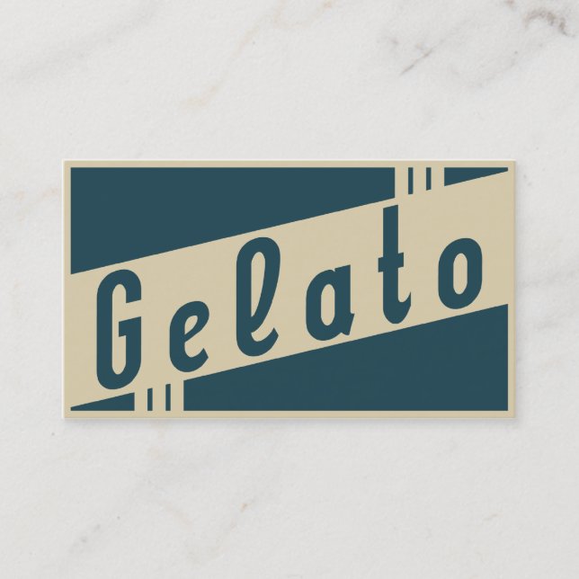 Retro gelato visitenkarte (Vorderseite)