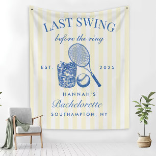Retro Gelb letzte Swing vor dem Ring Tennis Bac Fleecedecke