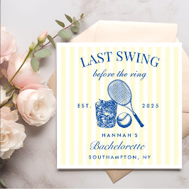 Retro Gelb letzte Swing vor dem Ring Tennis Bac Serviette