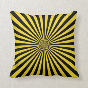 Retro Gelb Schwarze Retro Abstrakte Kunst Funky St Kissen