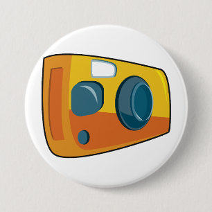 Retro Gelbe Point-and-Shoot Filmkamera Button