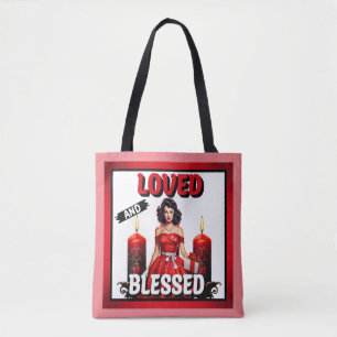 Retro Geliebt und Gesegnet Pinup Tasche
