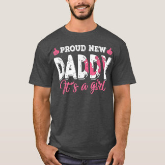 Retro Gender Reveal Proud New Daddy Es ist ein Mäd T-Shirt