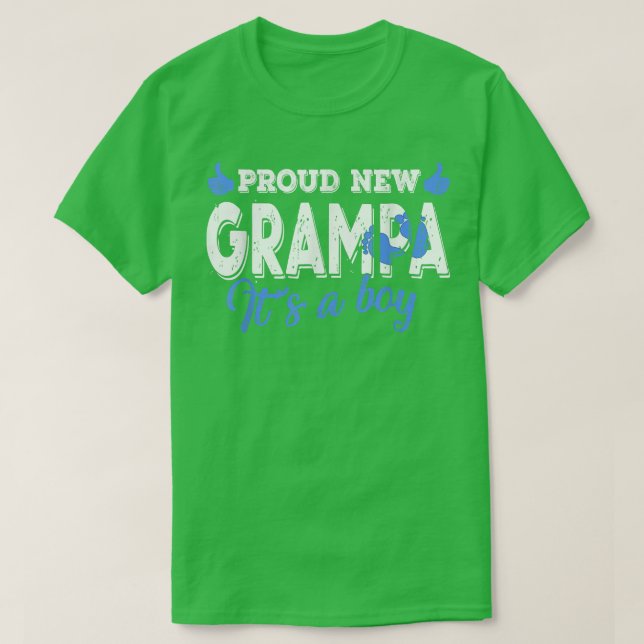 Retro Gender Reveal Proud New Grampa Es ist ein Ju T-Shirt (Design vorne)