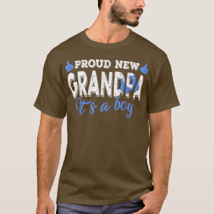 Retro Gender Reveal Proud New Opa Es ist ein Junge T-Shirt