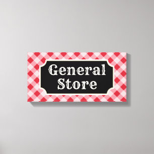 Retro-General Store Schild Leinwand