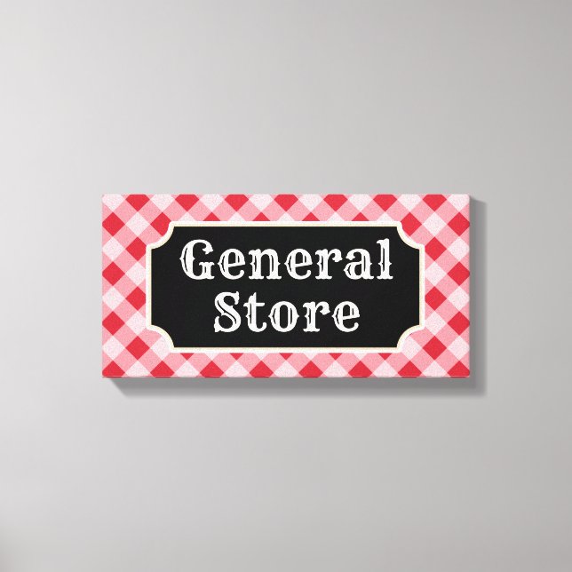 Retro-General Store Schild Leinwand (Vorderseite)