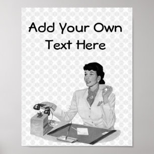 Retro-Generalsekretär Poster