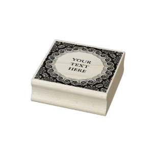 Retro GEO Frame 1 + Ihre Ideen Gummistempel