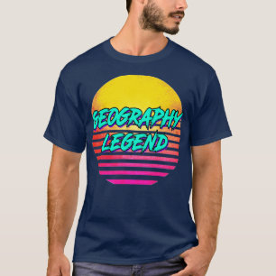 Retro-Geografie-Geschenk der 1980er Jahre T-Shirt