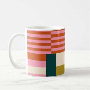 Retro Geometric Abstrakt Mosaic Kaffeetasse