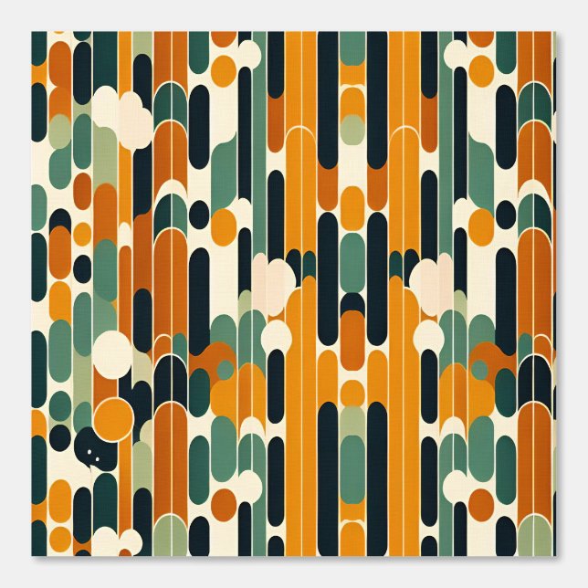 Retro Geometric Abstrakt Pattern Art Tapete (Vorderseite)