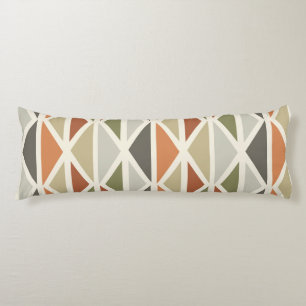 Retro Geometric Art Dreiecke grünes Orange Seitenschläferkissen