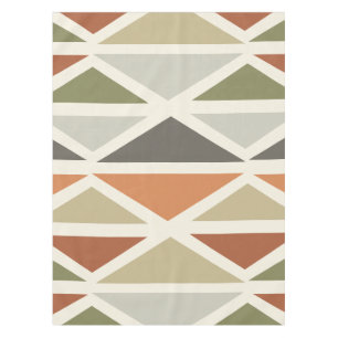 Retro Geometric Art Dreiecke grünes Orange Tischdecke