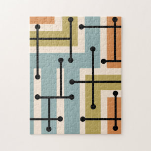 Retro Geometric Art Maze 1970s Retro