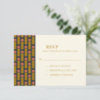 Retro Geometric Botanical Gold Navy Hochzeit