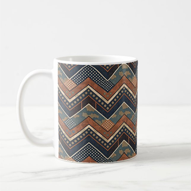 Retro Geometric Coffee Tasse (Links)