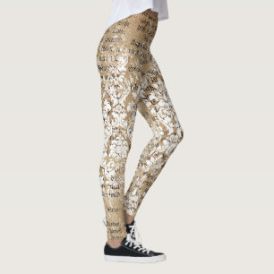 Retro Geometric Ephemera Patterns Women's Leggings
