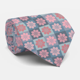 Retro Geometric Floral Pattern Neck Tie Krawatte