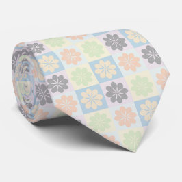 Retro Geometric Floral Pattern Neck Tie Krawatte
