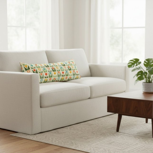 Retro Geometric Floral Throw Kissen (Von Creator hochgeladen)