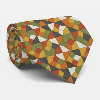 Retro Geometric Mosaic  Krawatte