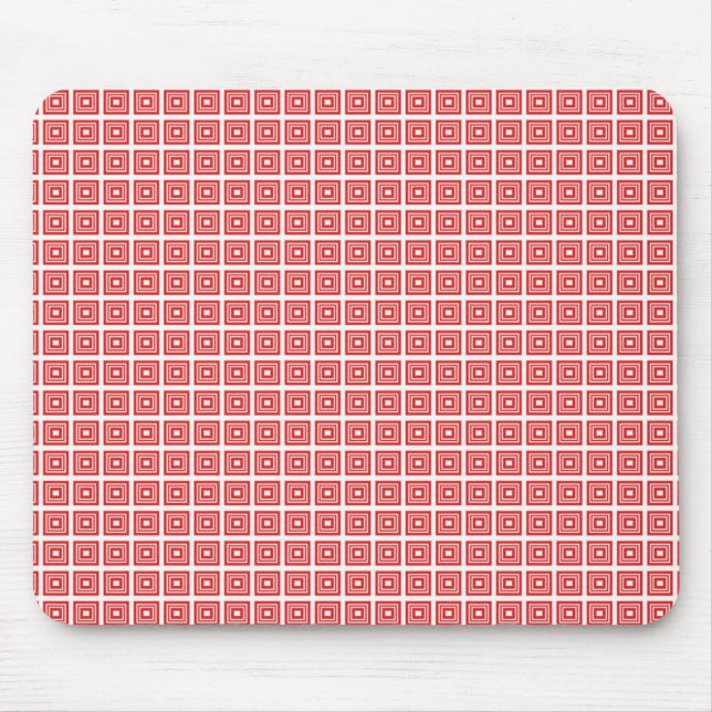 Retro Geometric Mousepad, hell rot Mousepad (Vorne)