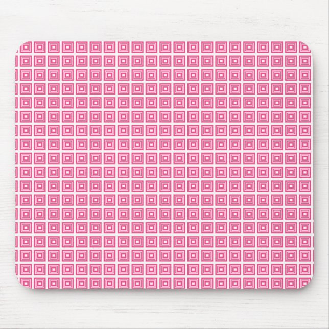 Retro Geometric Mousepad, rosa Mousepad (Vorne)