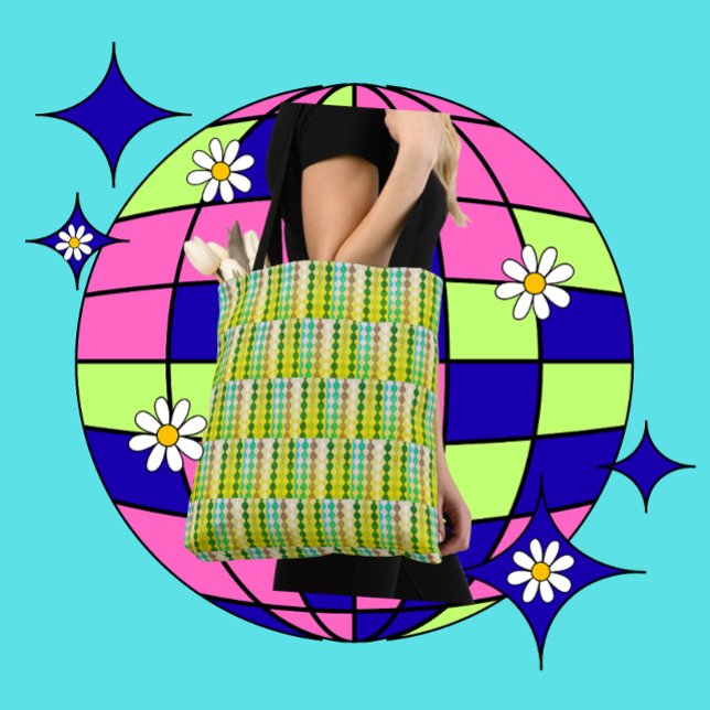 Retro Geometric Pattern Carryall Tasche (Von Creator hochgeladen)