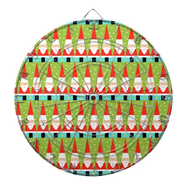 Retro Geometric Santa Dartboard Dartscheibe (vorne)