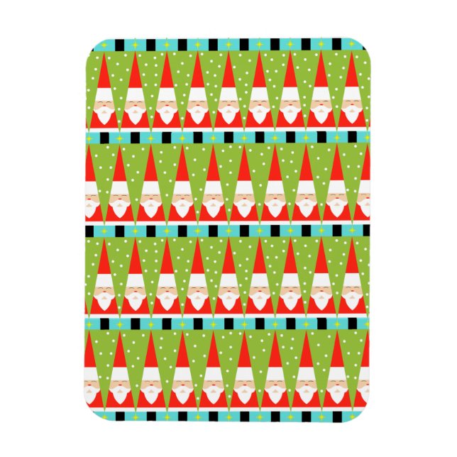 Retro Geometric Santa Flexible Magnet (Vertikal)