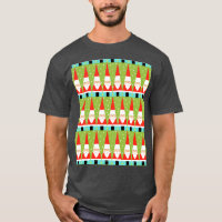 Retro Geometric Santa T - Shirt