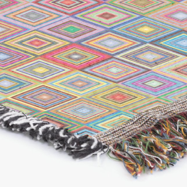 Retro Geometric Square Tile Pattern Decke (Ecke)