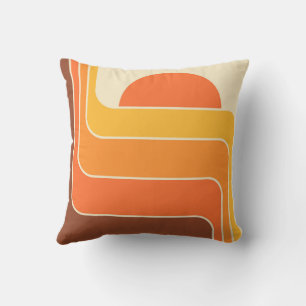 Retro Geometric Sun Design Kissen