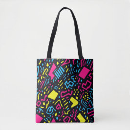 Retro Geometric Tote Bag | Farbennebel Tasche