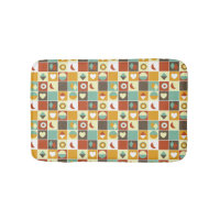Retro Geometrie Abstraktes Muster Braun Rotes Oran