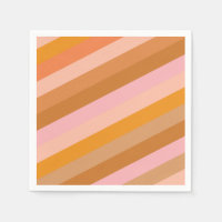 Retro Geometrie Rosa Orange Terracotta Streifen
