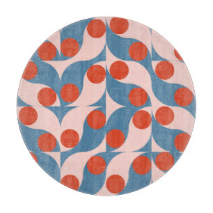 Retro-Geometrisch: Moderne Vintage-Mosaik. Schneidebrett