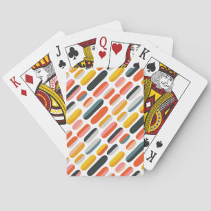 Retro-geometrische abstrakte Muster aus der Mitte Spielkarten